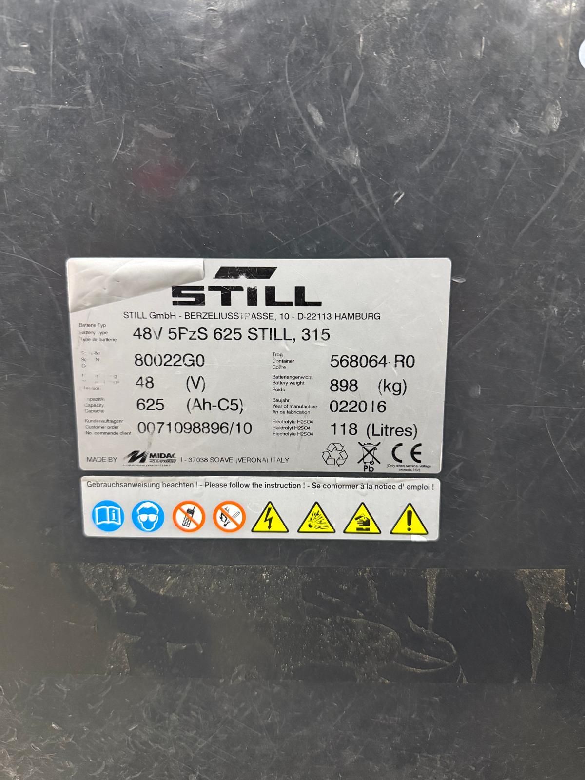 Still RX 20-18 bj 2016 triplo 4560mm 5400 uur.