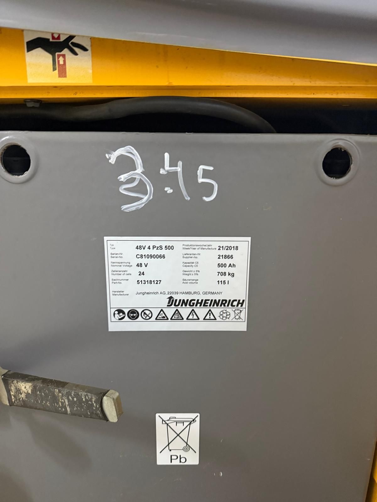 Heftruck Jungheinrich type EFG 215 bj 2018 2411 uur