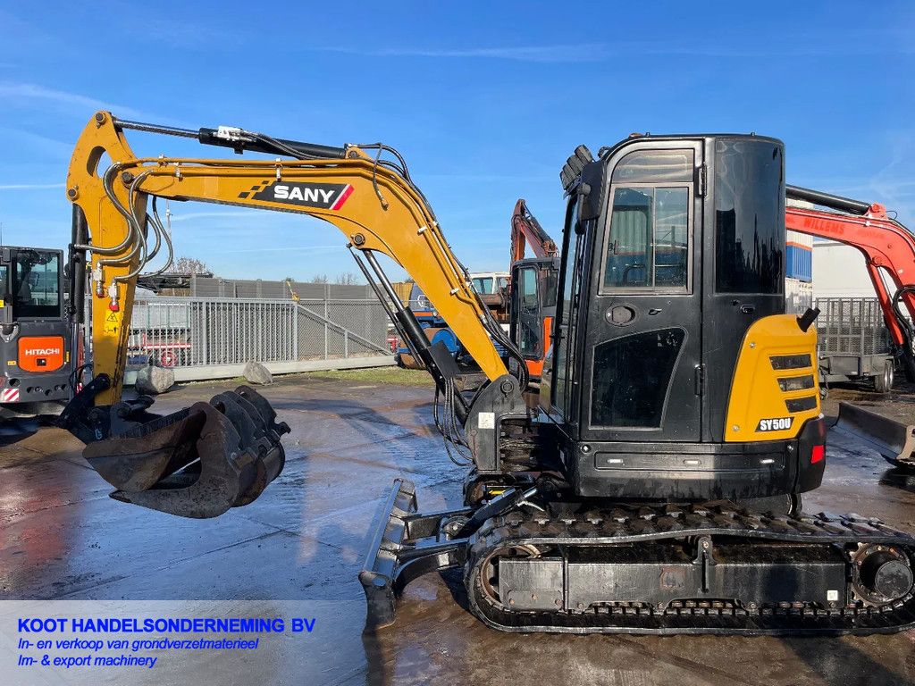 Sany SY 50u 820 hours! 3 Buckets