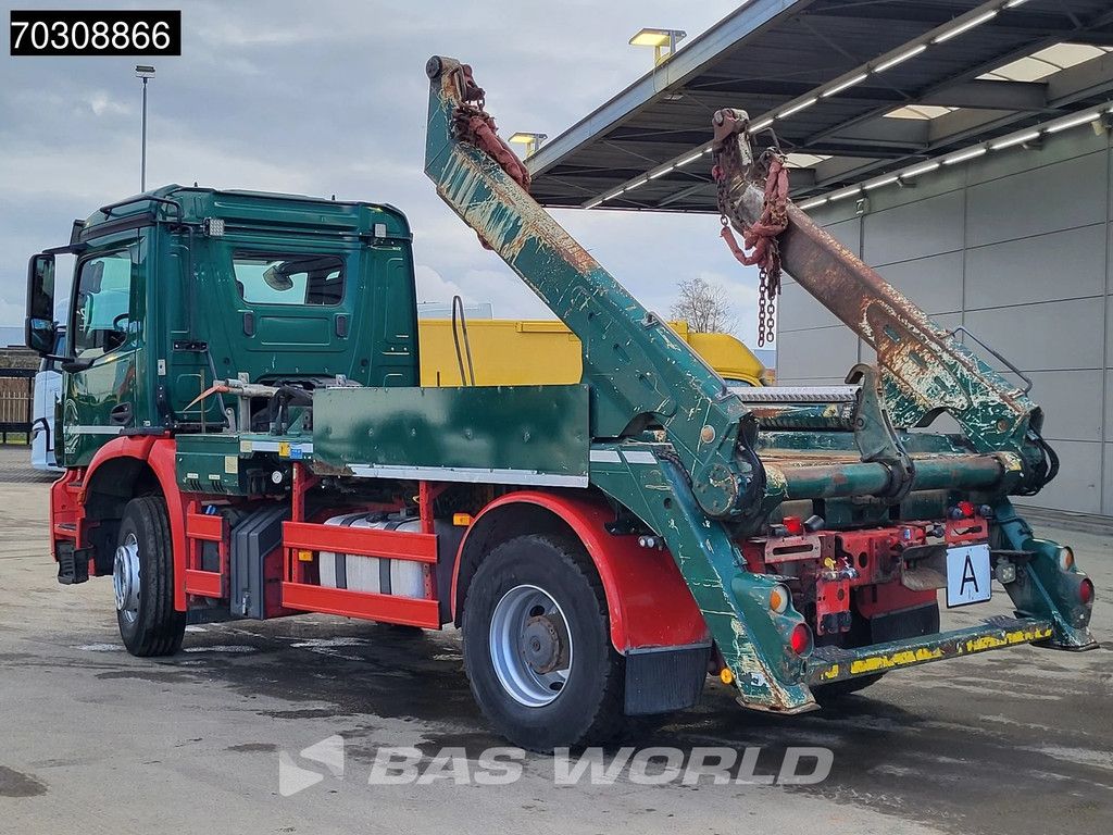 Mercedes Arocs 1833 4X2 Meiller Ak 12 LT skiploader Steelsuspension Big-Axle Automatic Euro 6