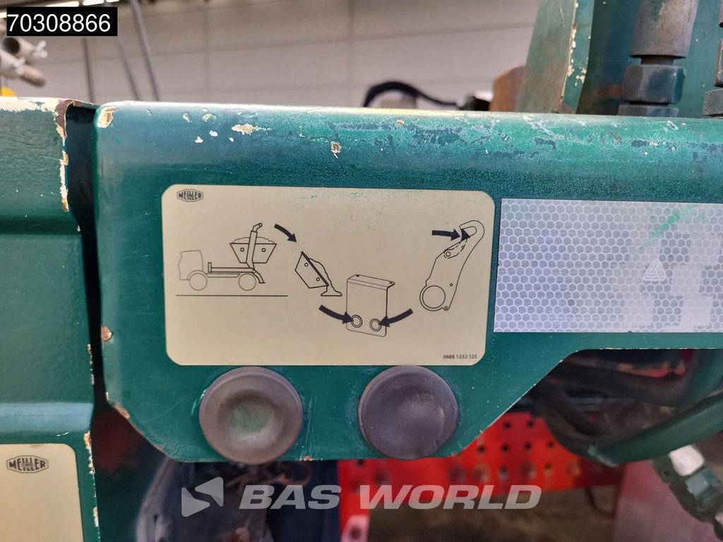 Mercedes Arocs 1833 4X2 Meiller Ak 12 LT skiploader Steelsuspension Big-Axle Automatic Euro 6