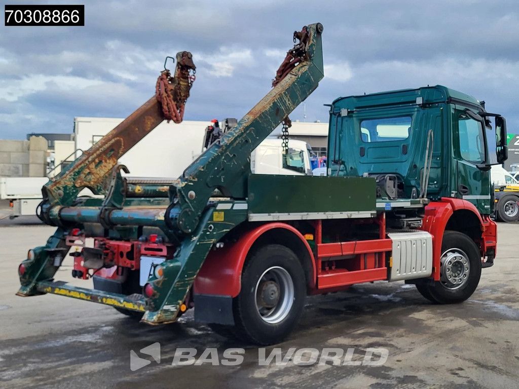 Mercedes Arocs 1833 4X2 Meiller Ak 12 LT skiploader Steelsuspension Big-Axle Automatic Euro 6