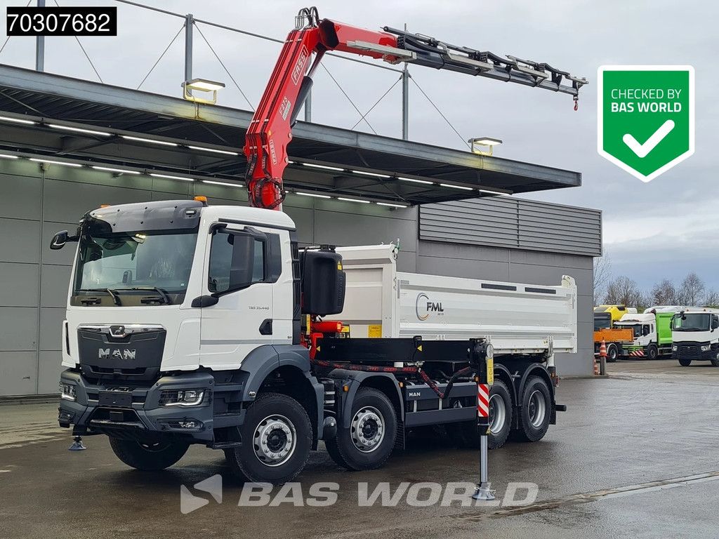 MAN TGS TGS 35.440 8X4 NEW Fassi F275A.0.26 Crane 13m3 3-way KH Kipper Automatic Euro 6