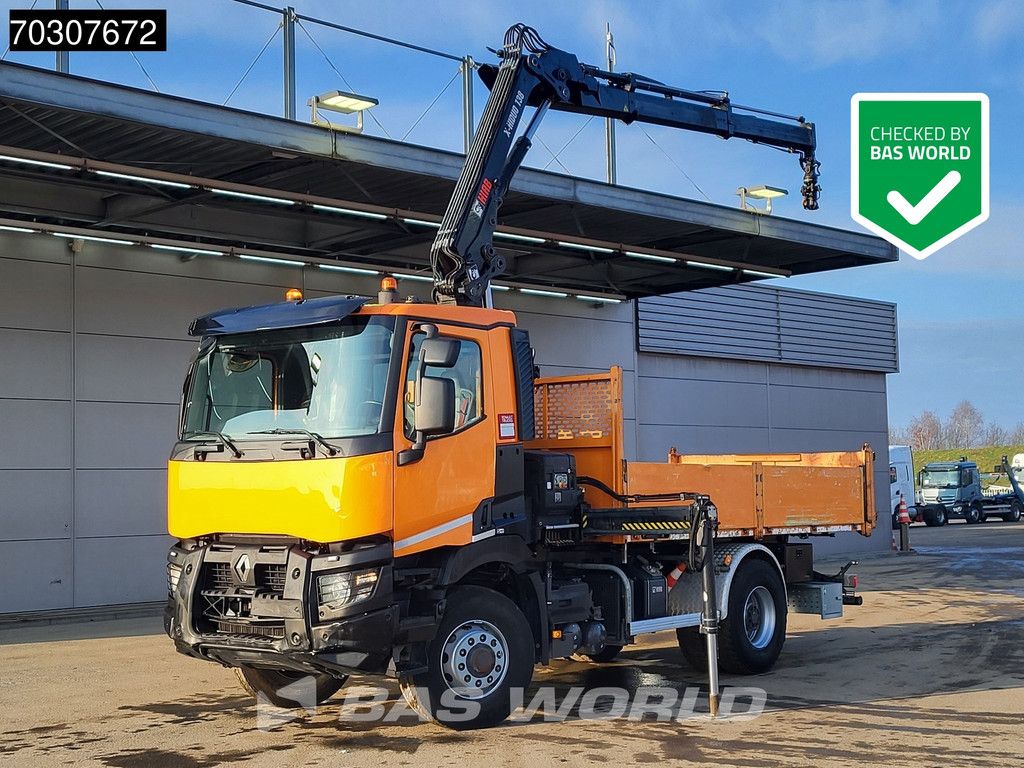 Renault C380 4X4 HIAB X-Hiduo 138 ES-2 Crane 7m3 tipper Hydrodrive Big-Axle Euro 6