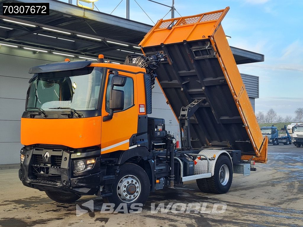 Renault C380 4X4 HIAB X-Hiduo 138 ES-2 Crane 7m3 tipper Hydrodrive Big-Axle Euro 6