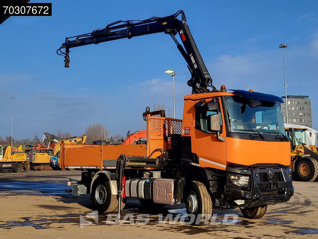 Renault C380 4X4 HIAB X-Hiduo 138 ES-2 Crane 7m3 tipper Hydrodrive Big-Axle Euro 6
