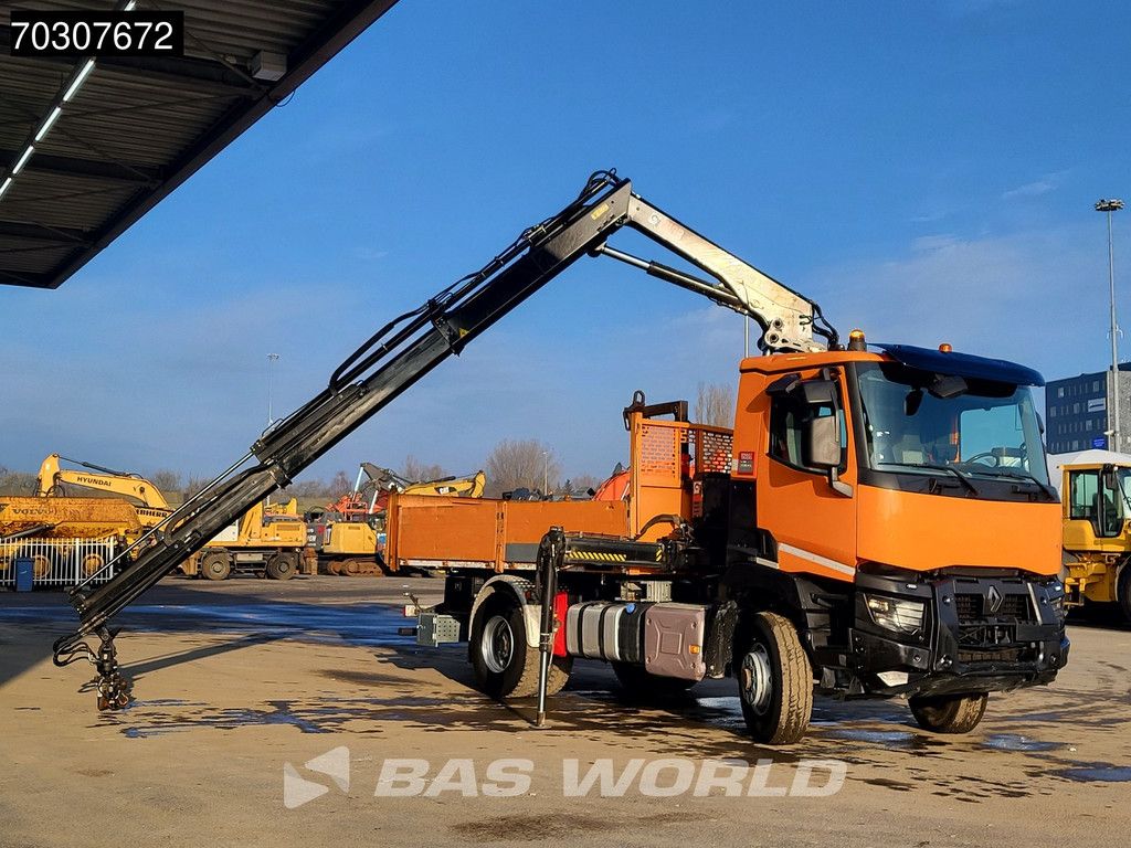 Renault C380 4X4 HIAB X-Hiduo 138 ES-2 Crane 7m3 tipper Hydrodrive Big-Axle Euro 6