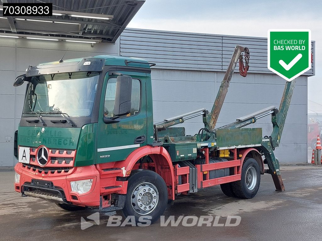 Mercedes Arocs 1833 4X2 Meiller Ak 12 LT skiploader Steelsuspension Big-Axle Automatic Euro 6