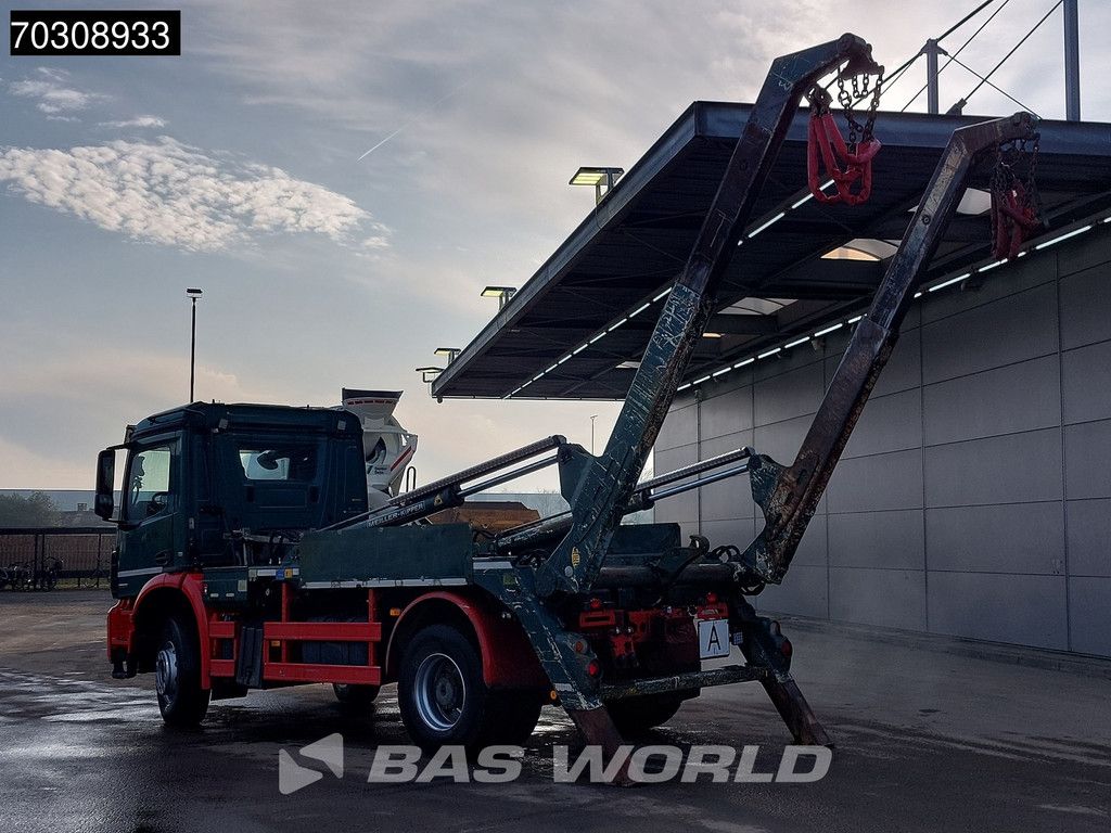 Mercedes Arocs 1833 4X2 Meiller Ak 12 LT skiploader Steelsuspension Big-Axle Automatic Euro 6