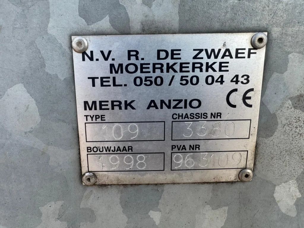 Dezeure De zwaef 10 m3 Vacuumtank Bemester 7,5 meter