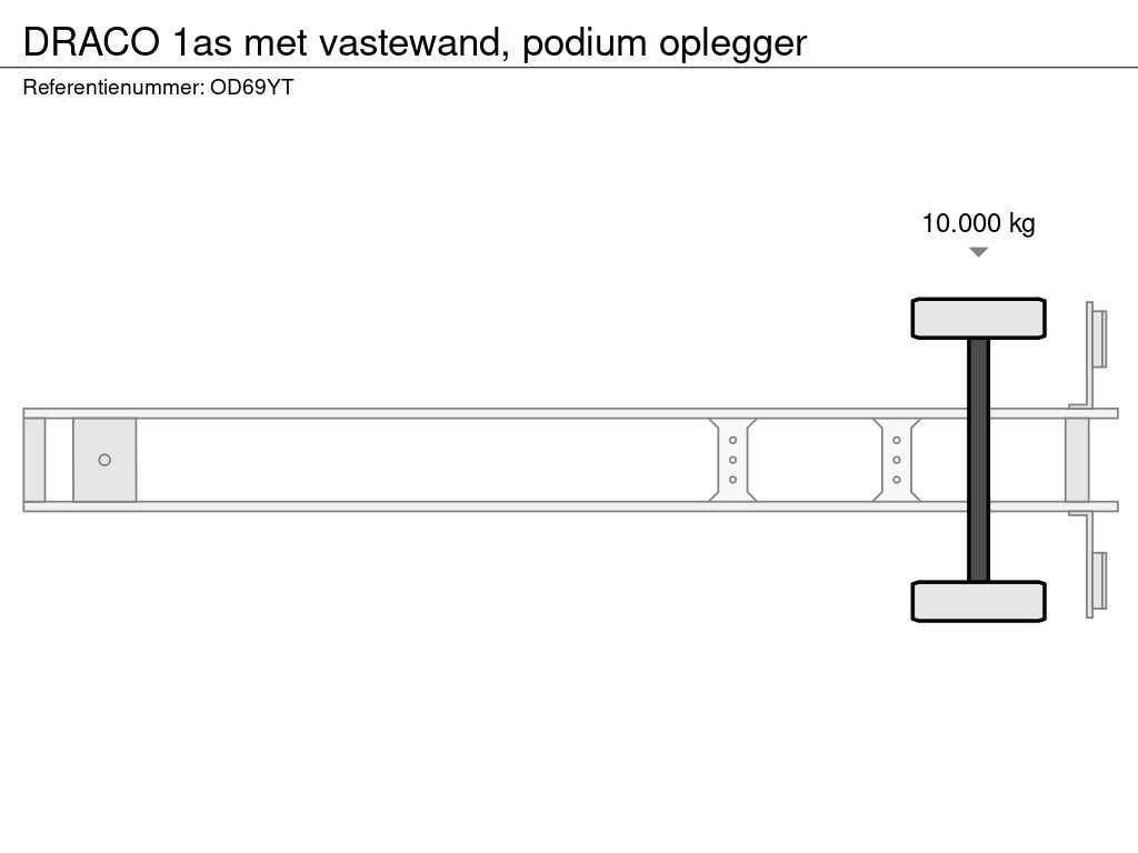 DRACO 1as met vastewand, podium oplegger