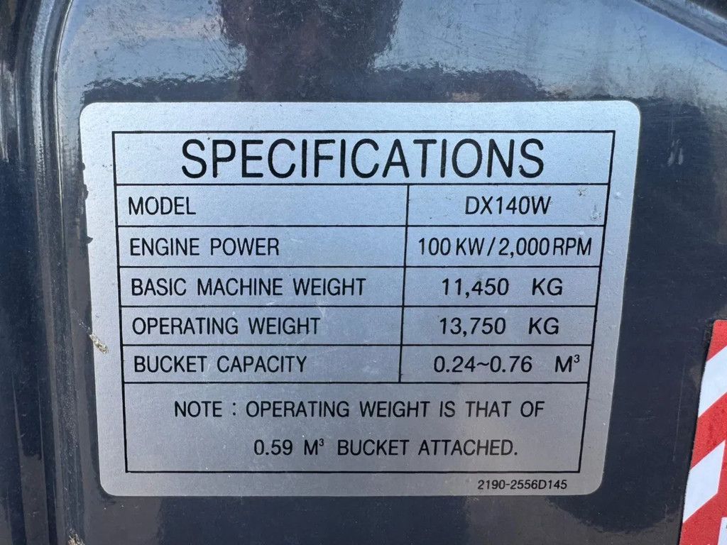 Doosan Dx 140 W