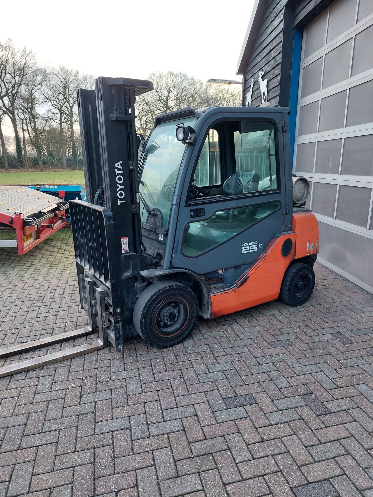 Toyota 8fgf25 triplex sideshift vorkenspreider