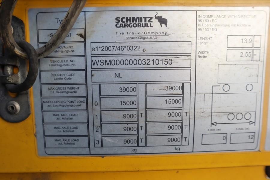Schmitz Cargobull SCB3ST CoC Documents, TuV Loading Certificate, Dut