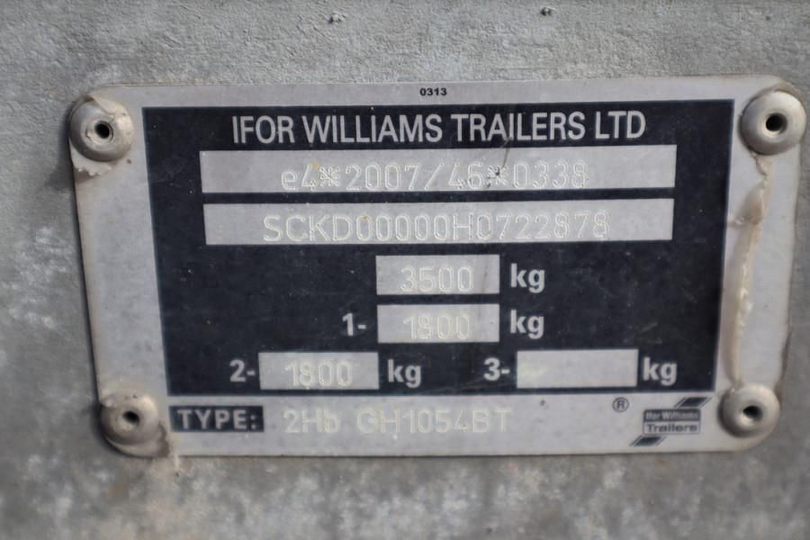 Ifor Williams 2HB 2 Axel Trailer, 2.856 kg Capacity, Incl Loadin