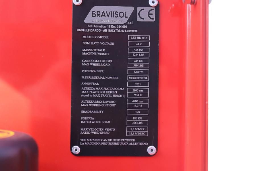 Bravi LUI HD WD Leonardo New, Electric, 4.90m Working He