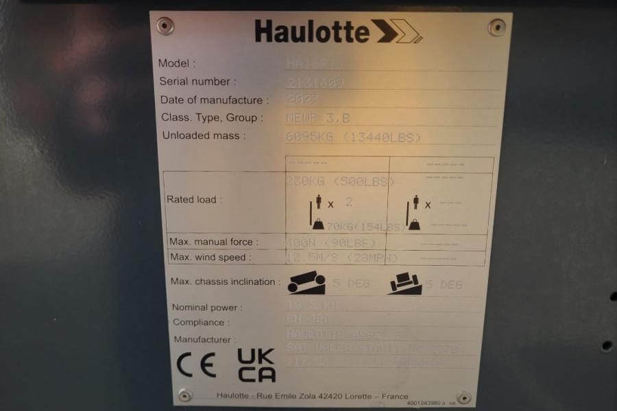 Haulotte HA16RTJ Valid Inspection, *Guarantee! Diesel, 4x4