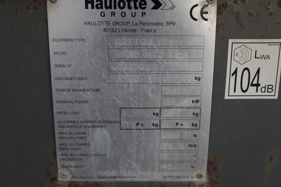Haulotte HA20RTJ Pro Diesel, 20.6 m Working Height, 12.2 m