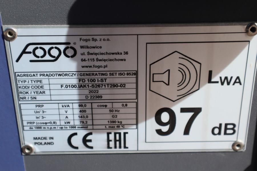 Fogo FD100 I-ST Valid inspection, *Guarantee! Diesel, 1