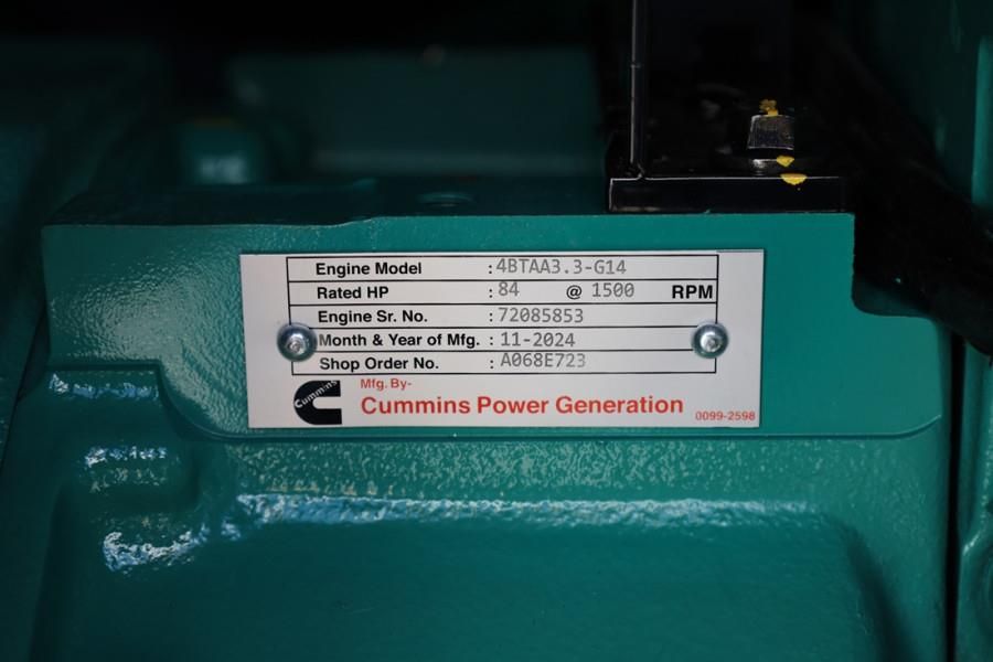 Cummins C66D5EQ Declaration of Conformity, Diesel, 66kVA,
