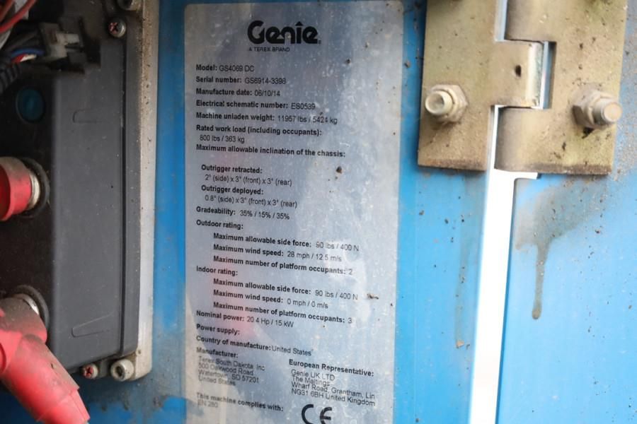 Genie GS4069 Electric, 14m Working Height, 363kg Capacit