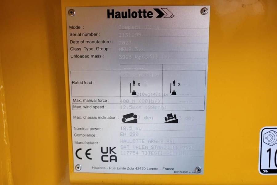 Haulotte Compact 12DX Valid Inspection, *Guarantee! Diesel,