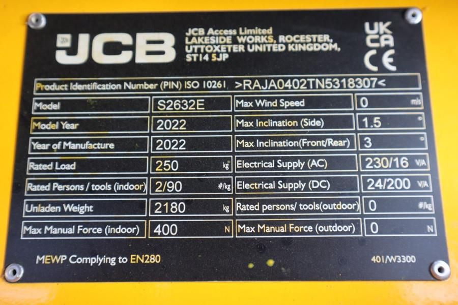JCB S2632E Valid inspection, *Guarantee! New And Avail