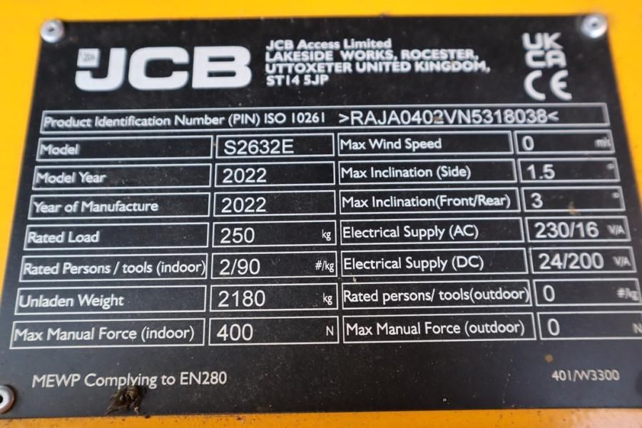 JCB S2632E Valid inspection, *Guarantee! New And Avail