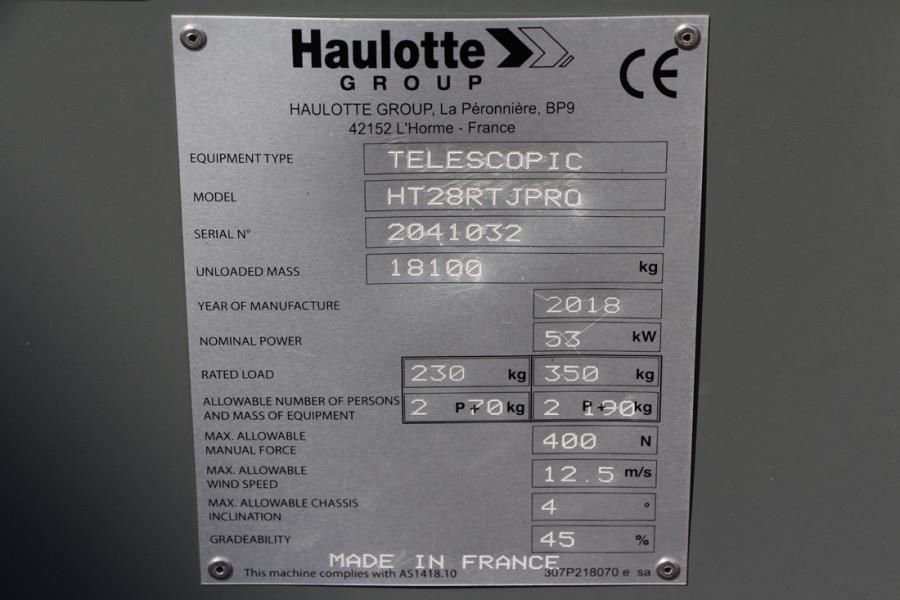 Haulotte HT28RTJ Pro Diesel, 4x4 Drive, 27.9 m Working Heig