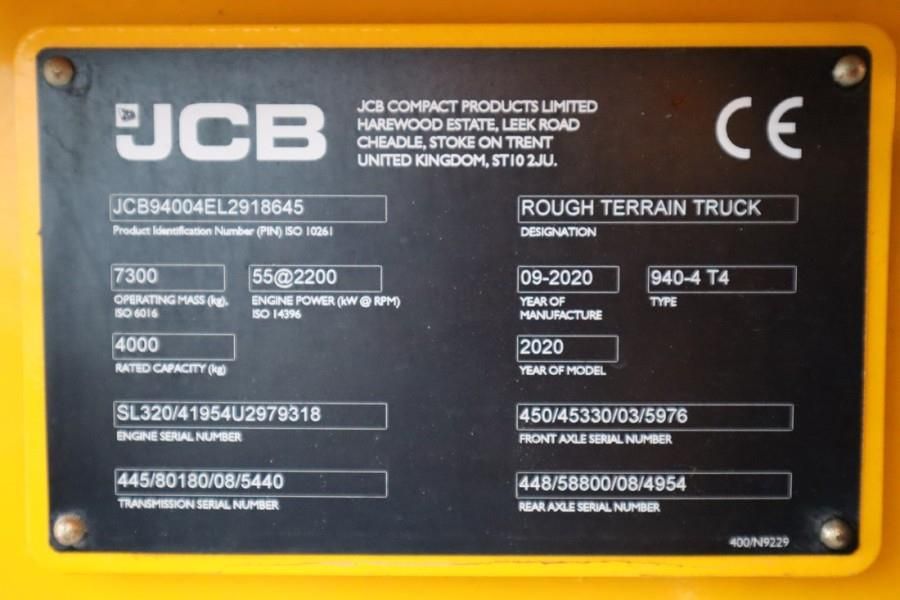 JCB 940-4 T4 Valid inspection, *Guarantee! Diesel, 4x4