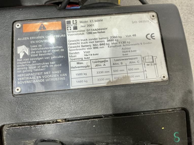 Forklifts Electric Hyster E 1.50 XM 2001