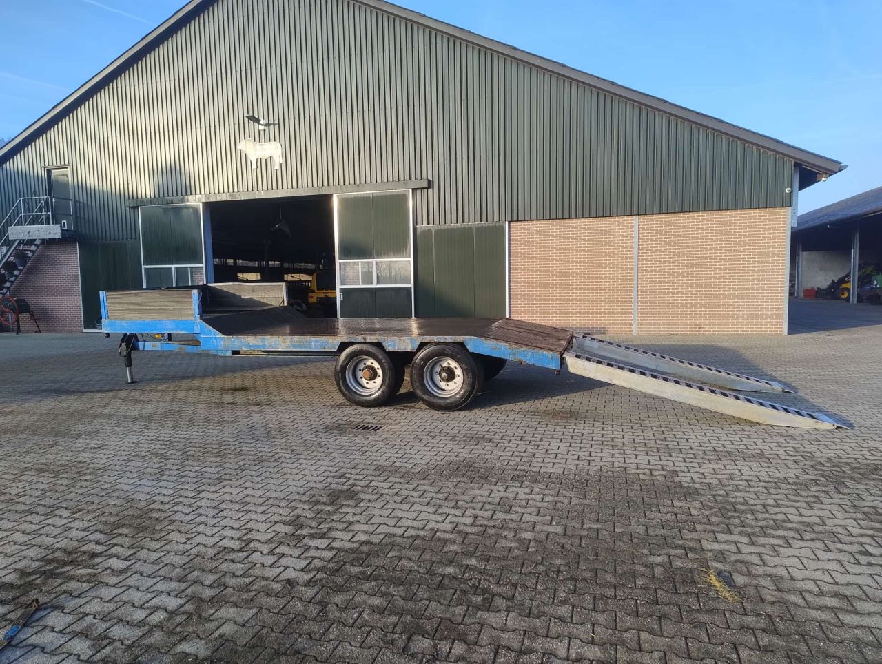 Oprijkar dieplader machinetransporter 12t