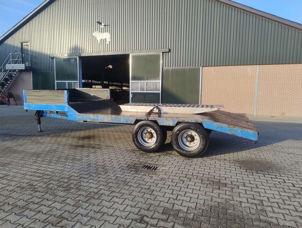 Oprijkar dieplader machinetransporter 12t