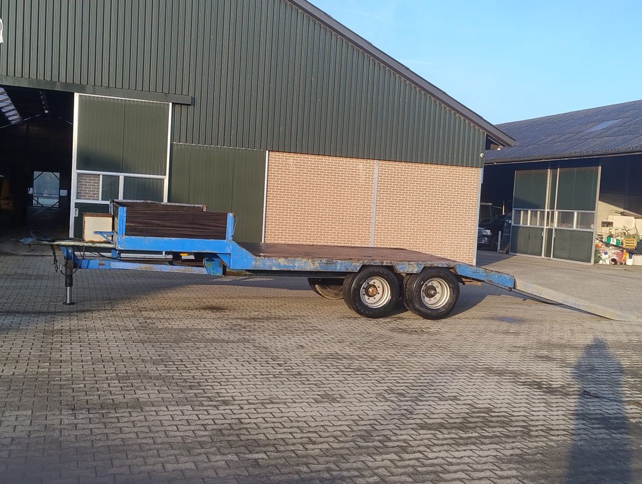 Oprijkar dieplader machinetransporter 12t