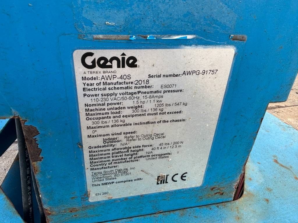 Genie AWP40S masthoogwerker 14 m hoogwerker Genie