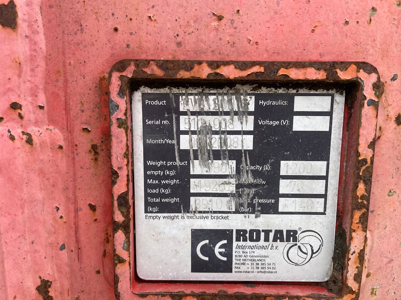 Rotar EVB 1200S Schudbak CW45