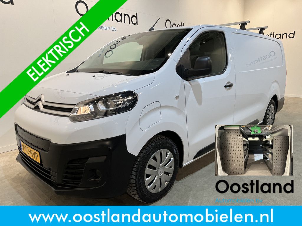 Citroën ë-Jumpy L3 136 75 kWh / 100% Elektrisch !! / Kast-inrichting / Airco / Cruise Control / Klep / 3-Zits / 31.500 KM !!