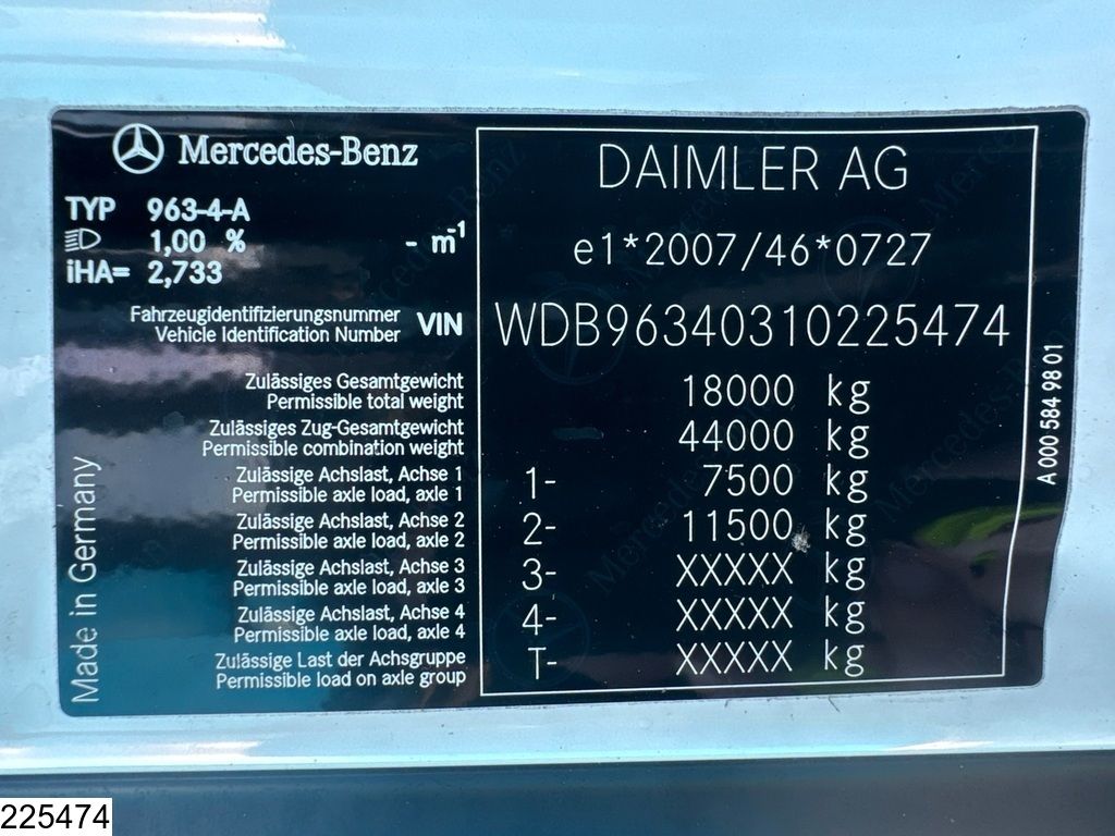 Mercedes Actros 1843 EURO 6, ADR, PTO