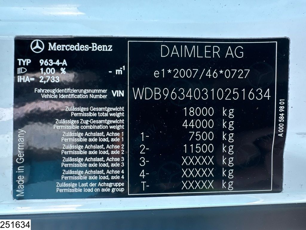 Mercedes Actros 1843 EURO 6, ADR, PTO