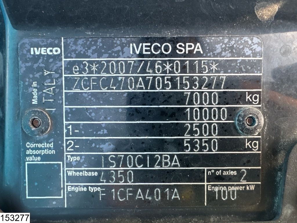 Iveco Daily 70-140 EURO 6, CNG, Dhollandia, Manual transmission