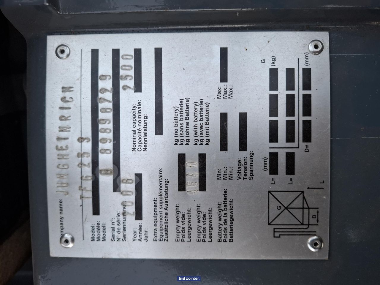 Jungheinrich 2,5ton LPG