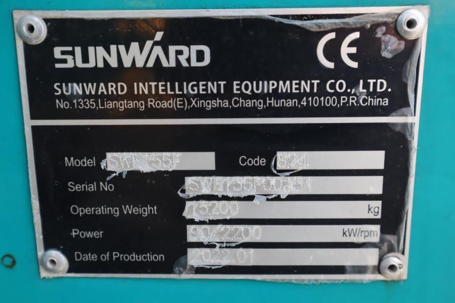 Sunward SWE155F CE certification, Diesel, Digging depth: 5