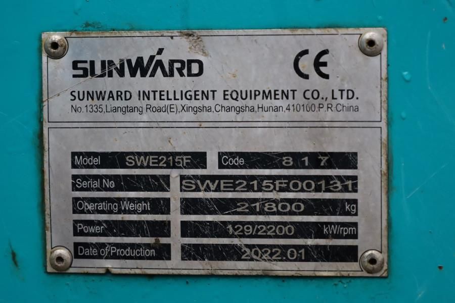 Sunward SWE215F CE certification, Diesel, Digging depth: 6