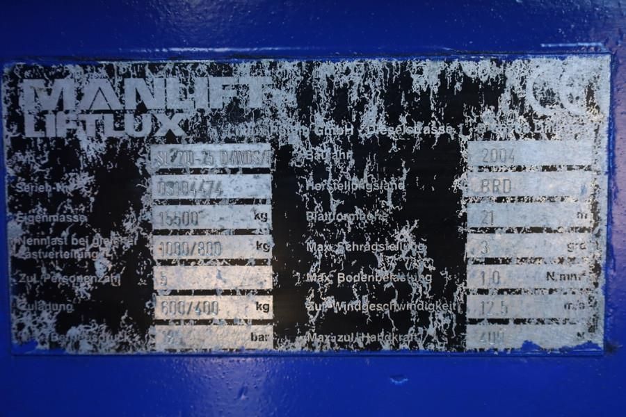 Liftlux SL210-25D4WDS/P Diesel, Hydraulic Deck Extension,