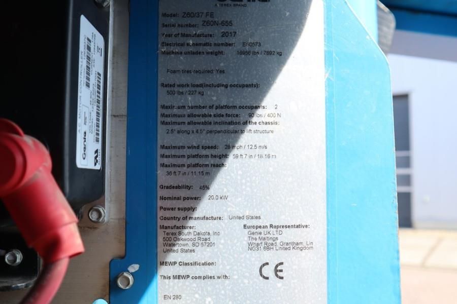 Genie Z60/37FE Valid Inspection, *Guarantee! Hybrid, 4x4