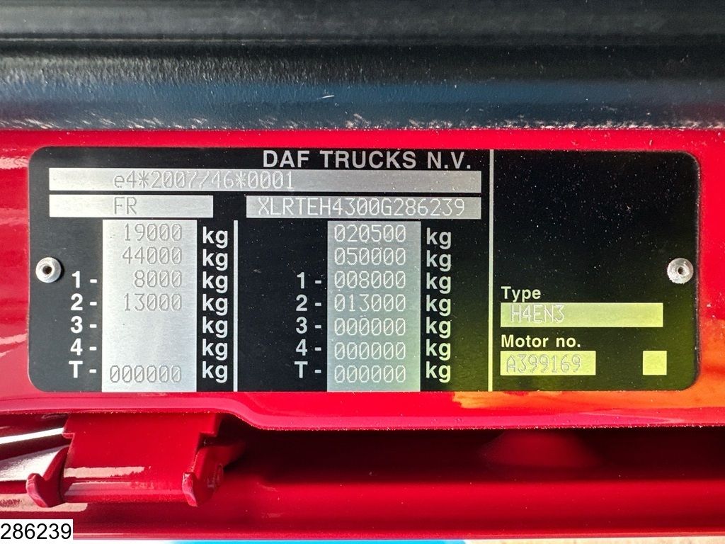 DAF XF 480 EURO 6, Retarder, PTO, Standairco