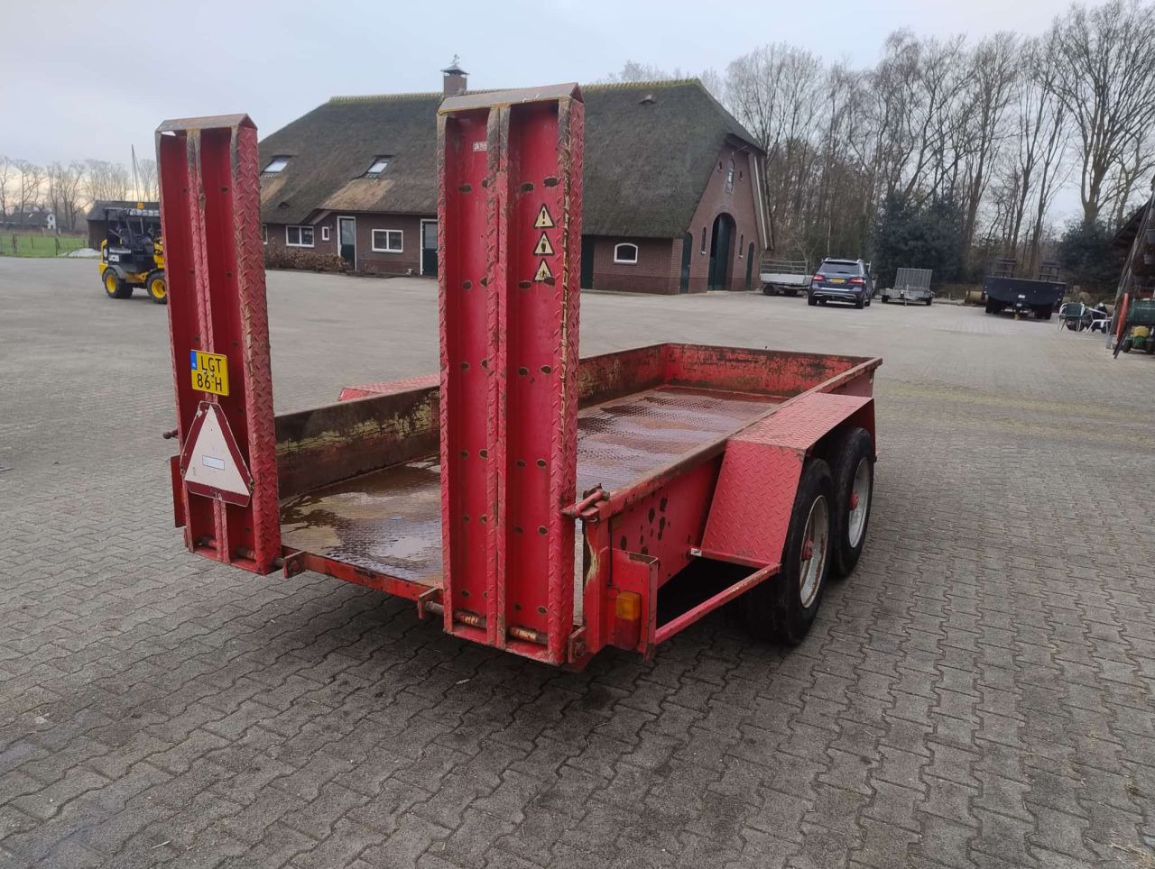 Machinetransporter opriijwagen inrijwagen dieplader