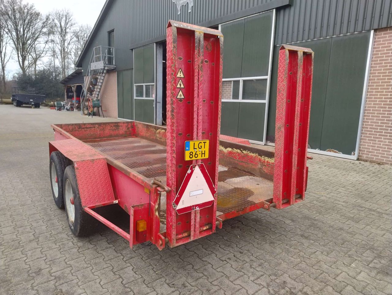 Machinetransporter opriijwagen inrijwagen dieplader
