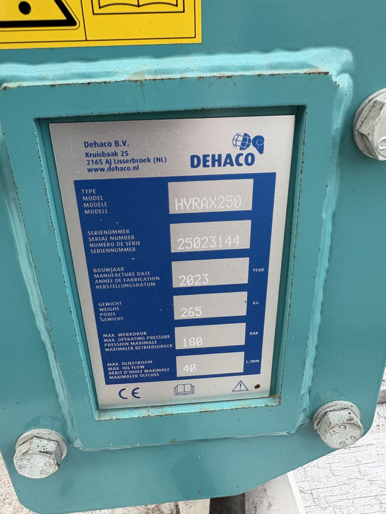 Dehaco HYRAX 250 trilblok