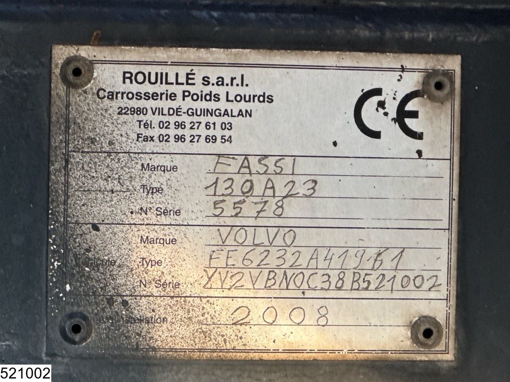 Volvo FE 320 6x2, EURO 4, Fassi, Manual transmission